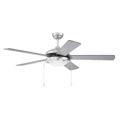 Nikia Ceiling Fan with Light Kit 52 inches wide by Craftmade - NIK52BNK5