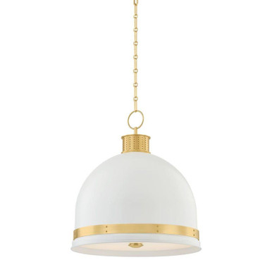 Briscoe 3 Light Pendant 22 Inch Tall and 20.25 Inch Wide by Hudson Valley - 2133-AGB/SWH