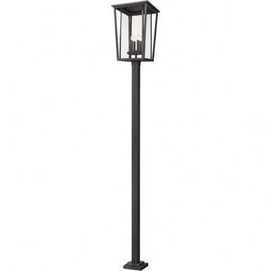 Seoul 4 Light Outdoor Post Mounted Fixture 124.5 x 18 In by Z-Lite - 571PHXXLS-536P-BK