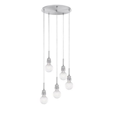 Edge 20W 5 LED Large Pendant by Toltec - 1175-BN-LED45C