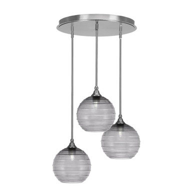 Empire 3 Light Cluster Pendalier 10 x 18 Inch by Toltec 2183-BN-5122 - 2183-BN-5122