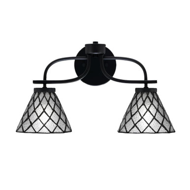 Cavella 2 Light Vanity Bar Light 10.25 Inch Tall by Toltec - 3912-MB-9185
