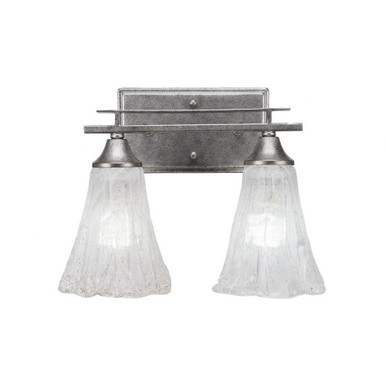Uptowne 2 Light Vanity Light 13.5 Inch Wide by Toltec - 132-135-975-135