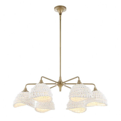 Biddeford 6 Light Pendant 11 Inch Tall and 36 Inch Wide by Uttermost - 21630