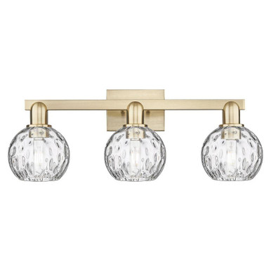 Athens Water Glass 3 Light Bath Vanity 9.75 Inch X 25 Inch by Innovations - 716-3W-G1215-6