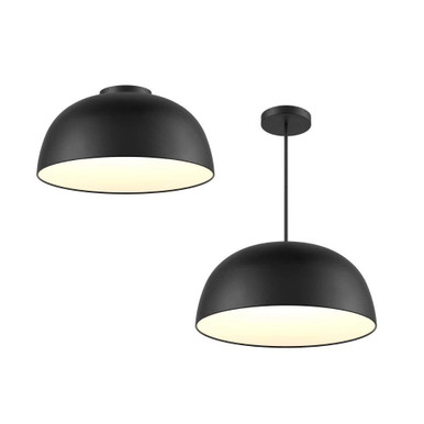 Napa 60W 1 LED Convertible Dome Flush Mount 16 Inch X 30 Inch Wide by DALS - NAPF30-CC-UNV