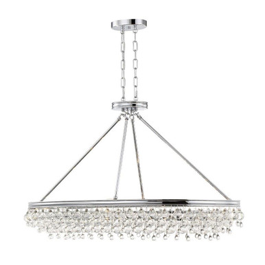 Calypso 8 Light Chandelier 24.75 Inch Tall X 39.75 Inch Wide by Crystorama - 279