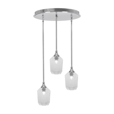 Empire 3 Light Cluster Pendalier 10 x 18 Inch by Toltec 2183-CH-4460 - 2183-CH-4460