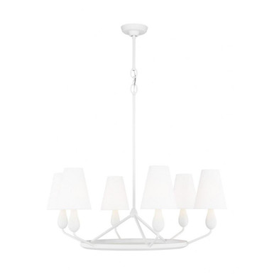 Ziba 6 Light Medium Chandelier 34.75 x 32 Inches Wide by VC Studio - TC1186