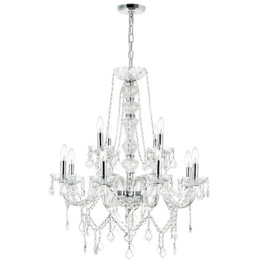 Princeton 12 Light Large Chandelier by CWI - 8023P30C