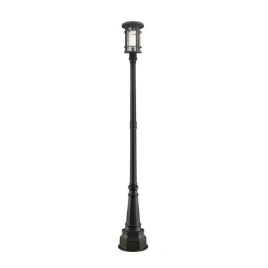 Jordan 1 Light Outdoor Post Mount Lantern 14.25 x 99.5 Inches by Z-Lite - 570PHB-564P-ORB