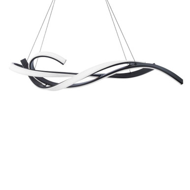 Tidal 82W 1 LED Light Medium Linear Pendant by Modern Forms - PD-58257-BK