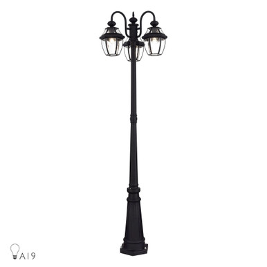 Monterey 3 Light Outdoor 3 Head Post Lantern 80.13 x 23.25 Inches by Livex - 21543-04
