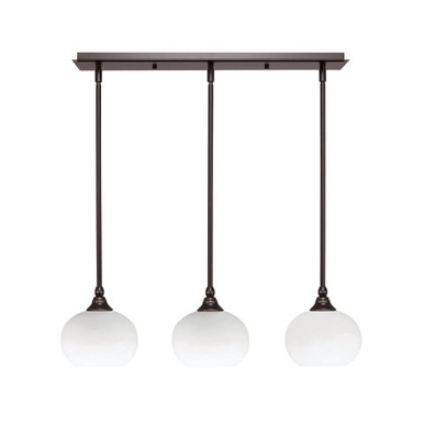 3 Light Stem Hung Linear Pendant 7.25 x 26.75 Inch by Toltec 25-BN-202 - 25-BN-202