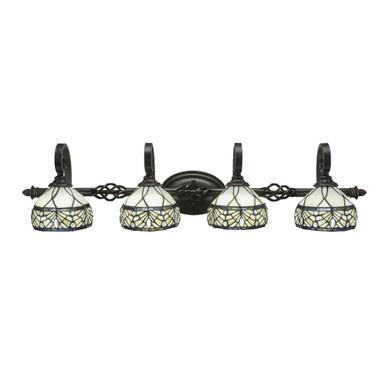Elegante 4 Light Bath Bar 9 x Inches by Toltec  - 164--9-395