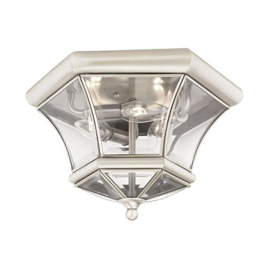 Monterey/Georgetown 3 Light 12.5 Inch Wide Outdoor Flush Mount by Livex - 7053