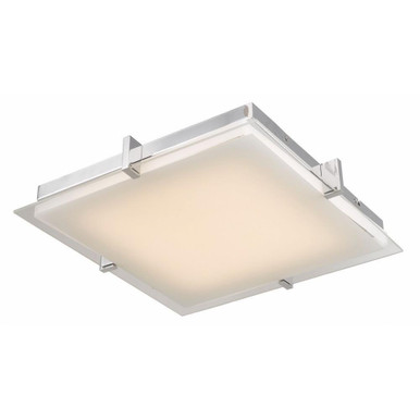 Matrix 12.2 Inch 22W 1 LED Flat Square Low Profile Flush Mount by Abra - 30012FM-CH-Matrix