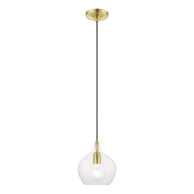 Aldrich 1 Light Small Pendant 15 Inch Tall by Livex - 49088