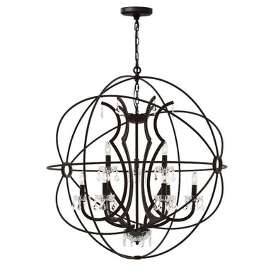 Campechia 9 Light Oversized Chandelier by CWI - 5465P36DB-9