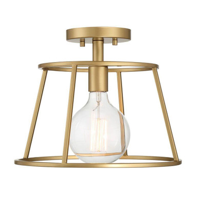 1 Light Semi Flush Mount 10.4 Inch Tall and 13 Inch Wide by Meridian - M60081