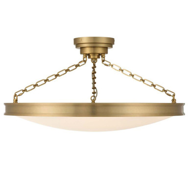 Cameron 51W 1 LED Semi Flush Mount 32 Inch Tall and 30 Inch Wide by Golden - 1700-30SF