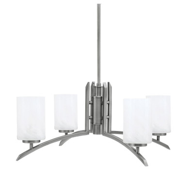 Kurve 4 Light Medium Chandelier by Toltec 3704-GP-30 - 3704-GP-30