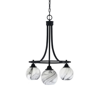 Paramount 3 Light Small Chandelier by Toltec 3413-6 - 3413-6
