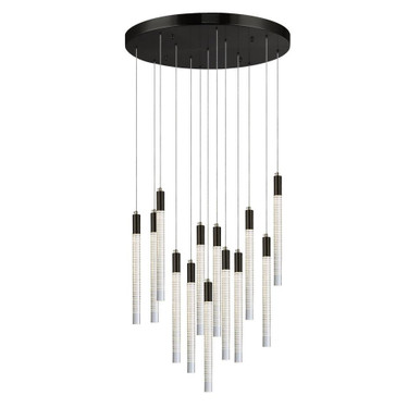 Celine 65W 13 LED Chandelier 16.75 Inch Tall X 23.62 Inch Wide by Artcraft - AC12143BK