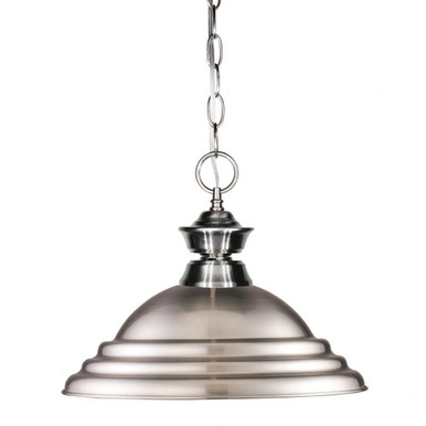 1 Light Medium Pendant 10 Inch Tall by Z-Lite - 100701BN-SBN