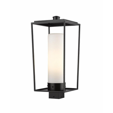 Sheridan 1 Light Outdoor Post Mount In Modern Style 22.25 x 10 In by Z-Lite - 595PHBS-BK