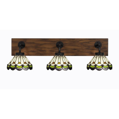 Oxbridge Three Light Metal Vanity Light 27.5 Inches Length by Toltec - 1773-MBWG-9395