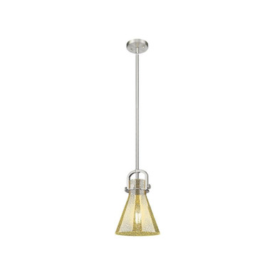 Newton Cone 1 Light Stem Mini Pendant 8 Inch Wide by Innovations - 410-1SS-G411-8_P