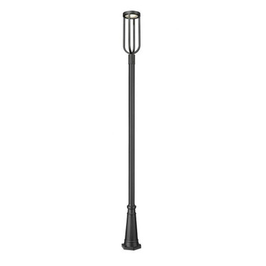 Leland 16W 1 LED Outdoor Post Mount 117.75 x 10 Inch by Z-Lite - 5005PHB-5011P-BK-LED
