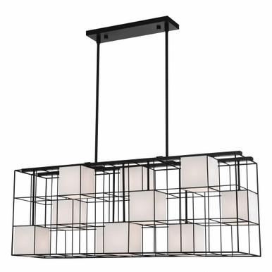 Wyndham Hollies 10 Light Geometric Linear Chandelier by Bailey Street Home - 218-BEL-4188435