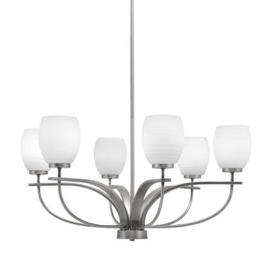 Cavella 6 Light Large Chandelier by Toltec 3906-615 - 3906-615