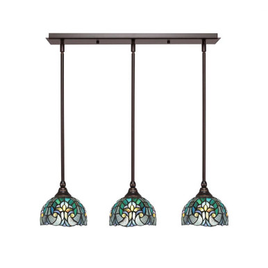 Any 3 Light Linear Pendant 27 Inch Length by Toltec - 25-7-625-27