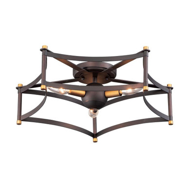 Wellington 3 Light 19.75 Inch Wide Flush Mount by Maxim - 13590OIAB
