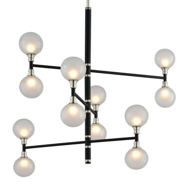Andromeda 12 Light Oversized 3 Tier Chandelier by Troy - F4826-TBK/PN