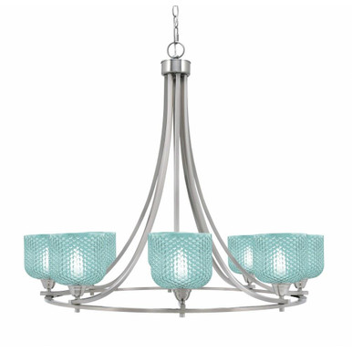 Paramount 8 Light Up Chandelier 28.75 Inch Tall X 33.25 Inch Wide by Toltec - 3408-BN-4612