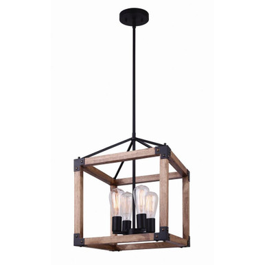 Moss 4 Light Small Chandelier by Canarm - ICH756A04BKW14