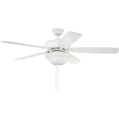 Twist N Click 5 Blade Ceiling Fan with 3Light Kit 52 Inch Wide by Craftmade - TCE52C1-C