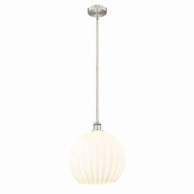 White Venetian 1 Light Stem Hung Pendant by Innovations 616-1S-G1217-14 - 616-1S-G1217-14