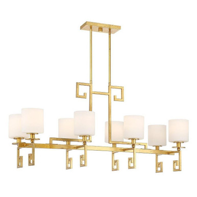 Quatrain 8 Light Small Linear Chandelier by Savoy House - 1-2305-8-260