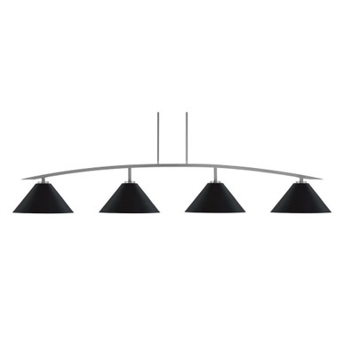 Kurve 4 Light Bar Island Pendant 73.75 Inch Wide by Toltec - 3734-GP-420-GP