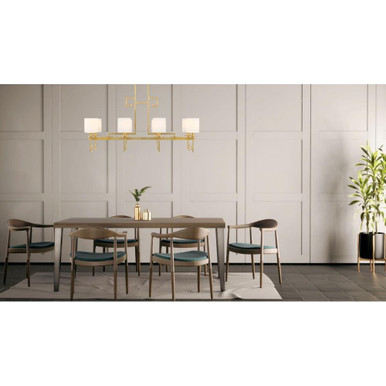 Mitre Willows 8 Light Small Linear Chandelier by Bailey Street Home - 159-BEL-4953240