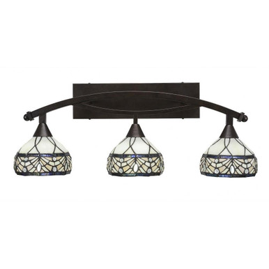 Bow 3 Light Vanity Light by Toltec - 173-BRZ-9485