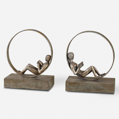 Sussex Laurels 9.75 Inch Bookend (Set of 2) by Bailey Street Home - 208-BEL-982638