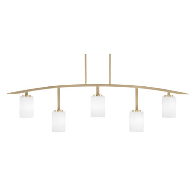 Kurve 5 Light Bar Island Pendant 14.25 Inch Tall by Toltec - 3745-NAB-300