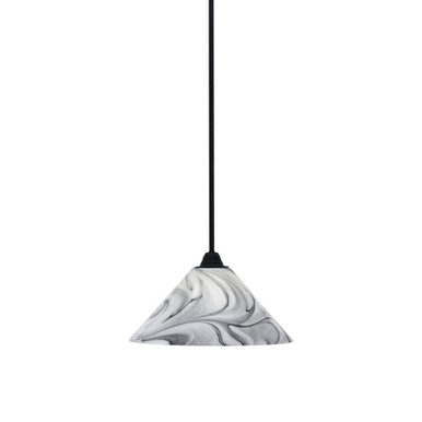 Paramount 1 Light Stem Hung Medium Pendant 12 Inch Wide by Toltec - 3401-MB-306