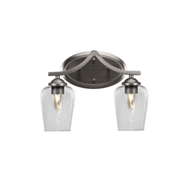 Zilo 2 Light Vanity Light 10.5 Inch Tall by Toltec - 552-1375-105